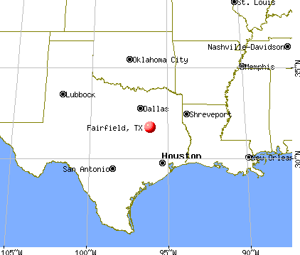 Fairfield, Texas map
