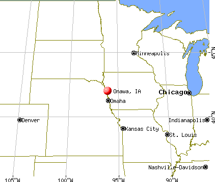 Onawa, Iowa map