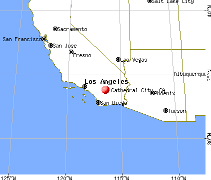 Cathedral City, California map