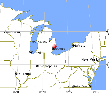 New Haven, Michigan map