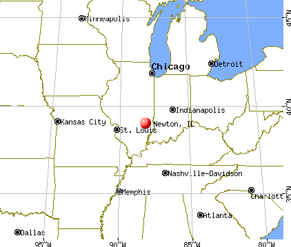 Newton, Illinois map