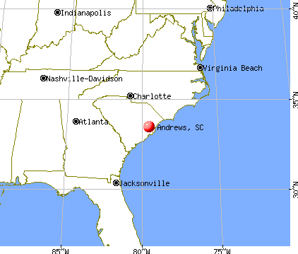 Andrews, South Carolina map