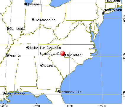 Stanley, North Carolina map