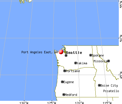 Port Angeles East, Washington map