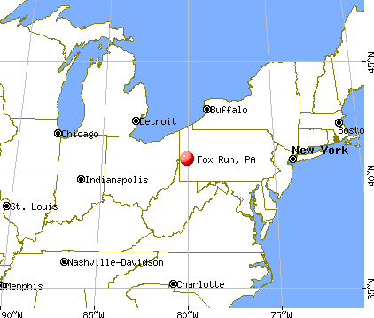 Fox Run, Pennsylvania map