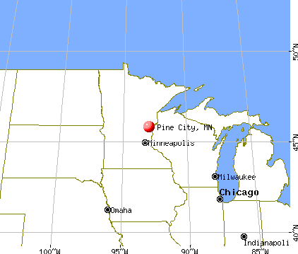 Pine City, Minnesota map