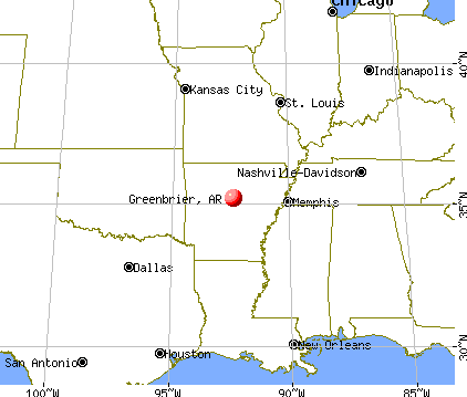Greenbrier, Arkansas map