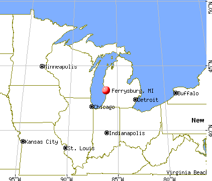 Ferrysburg, Michigan map