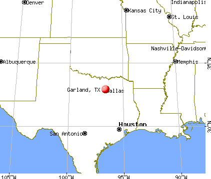 Garland, Texas map