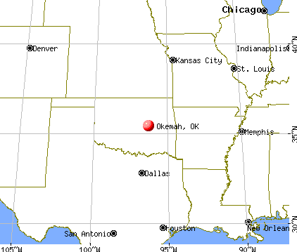 Okemah, Oklahoma map