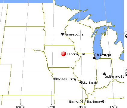 Eldora, Iowa map