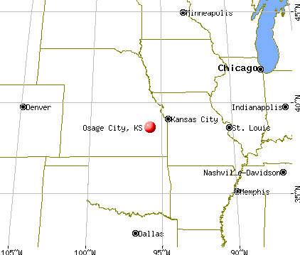 Osage City, Kansas map