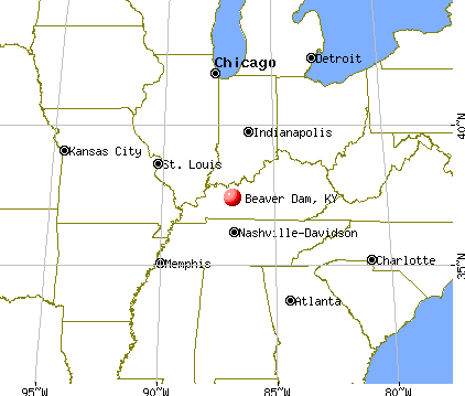 Beaver Dam, Kentucky map