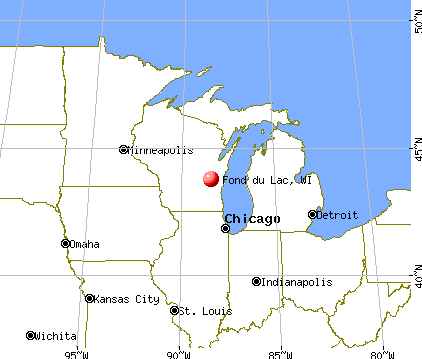 Fond du Lac, Wisconsin map