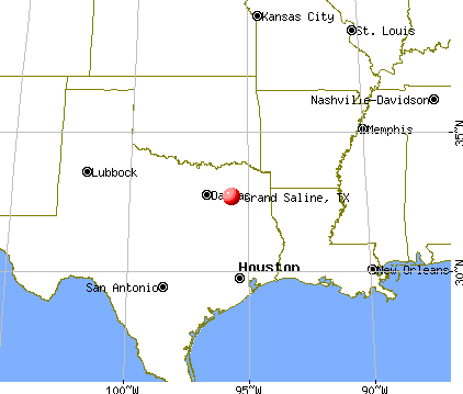 Grand Saline, Texas map