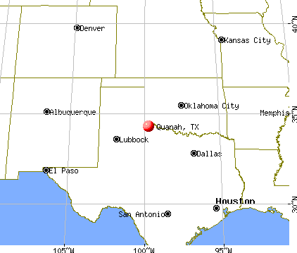 Quanah, Texas map