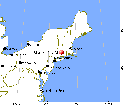 Blue Hills, Connecticut map