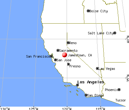 Jamestown, California map