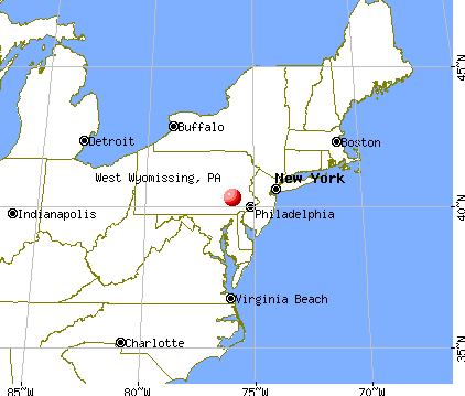 West Wyomissing, Pennsylvania map