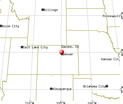 Dacono, Colorado map