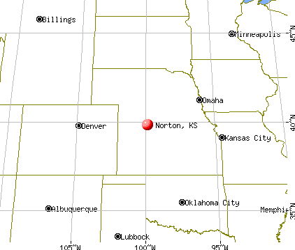 Norton, Kansas map