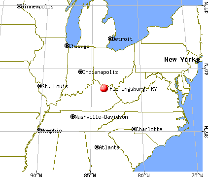 Flemingsburg, Kentucky map