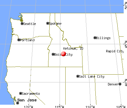 Ketchum, Idaho map