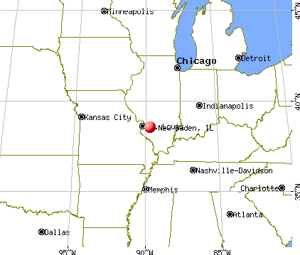 New Baden, Illinois map
