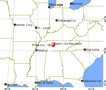 Franklin, Tennessee map