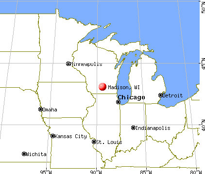 Madison, Wisconsin map