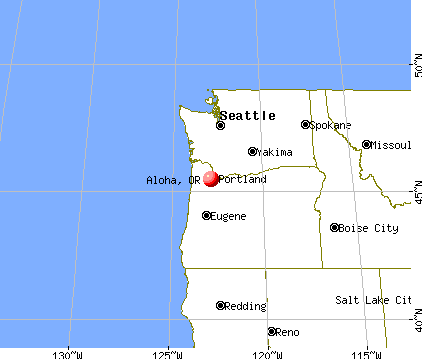 Aloha, Oregon map