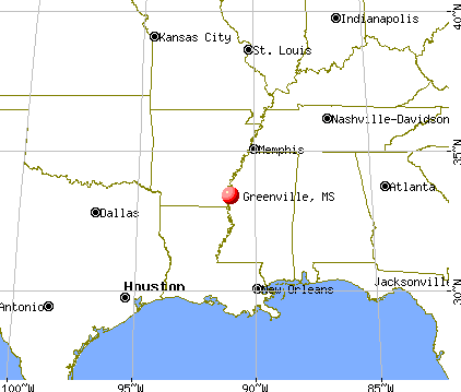 Greenville, Mississippi map
