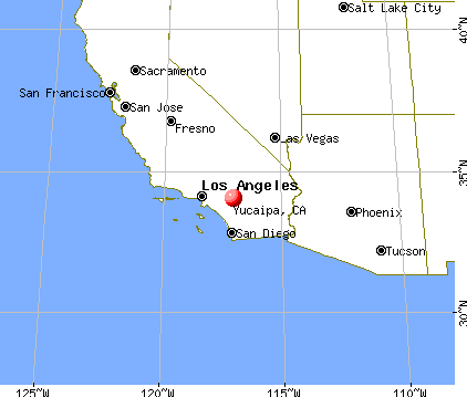 Yucaipa, California map