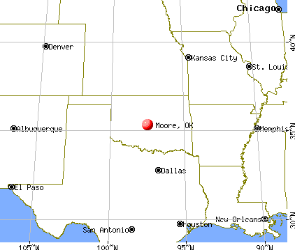 Moore, Oklahoma map