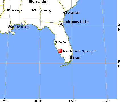 North Fort Myers, Florida map