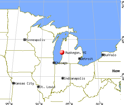 Muskegon, Michigan map