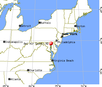 Bel Air South, Maryland map