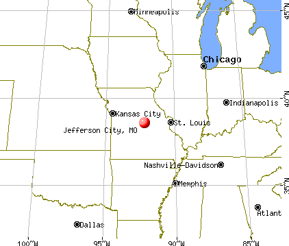Jefferson City, Missouri map