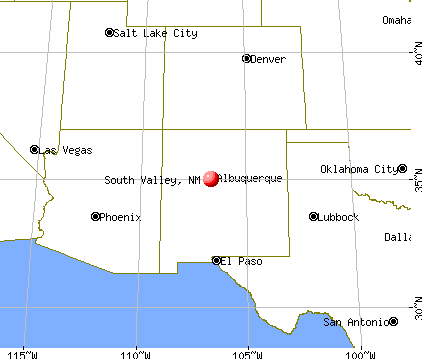 South Valley, New Mexico map