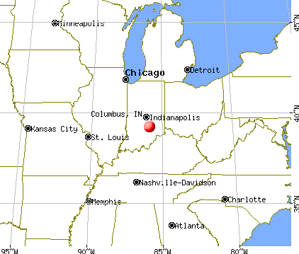 Columbus, Indiana map