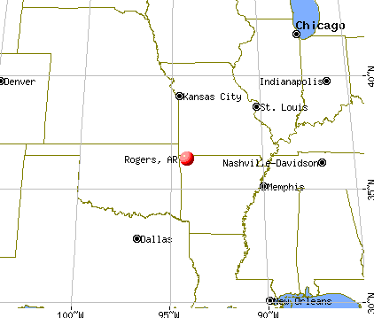 Rogers, Arkansas map