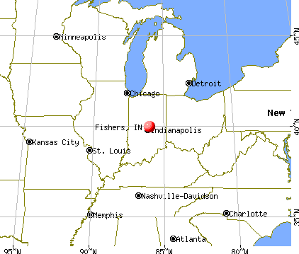 Fishers, Indiana map