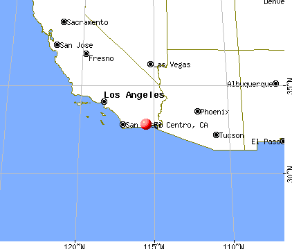 El Centro, California map