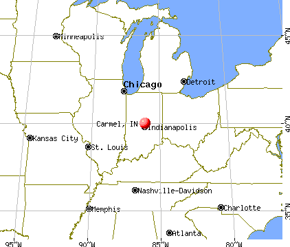 Carmel, Indiana map