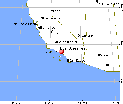 Bell, California map