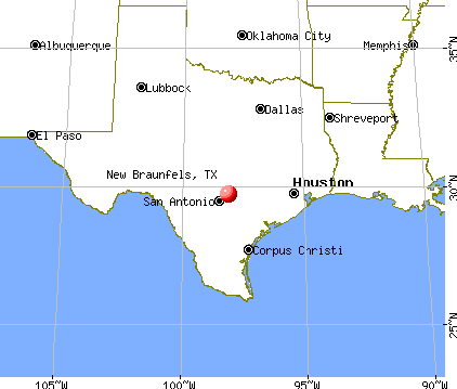New Braunfels, Texas map
