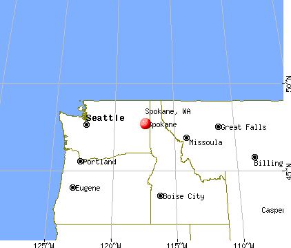 Spokane, Washington map