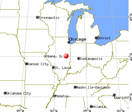 Urbana, Illinois map