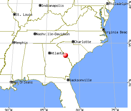 counties in ga. County, Georgia map