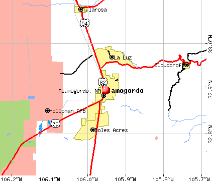Alamogordo, NM map